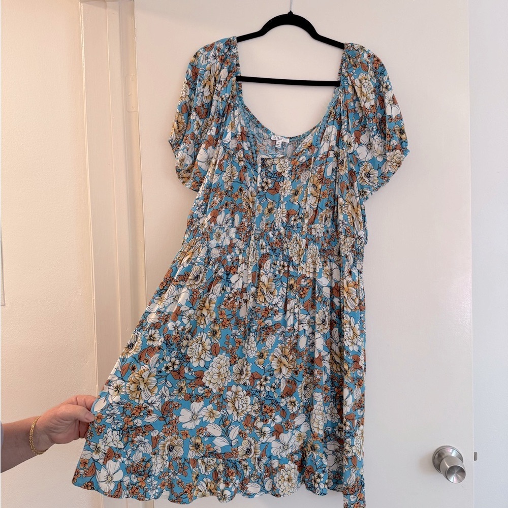 Floral Blue Dress